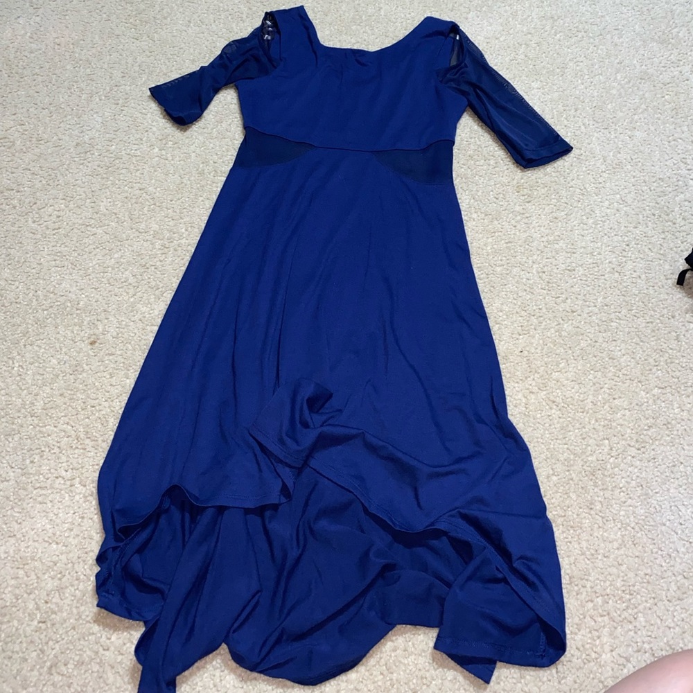 3/$30🌸- Blue dress low high dress